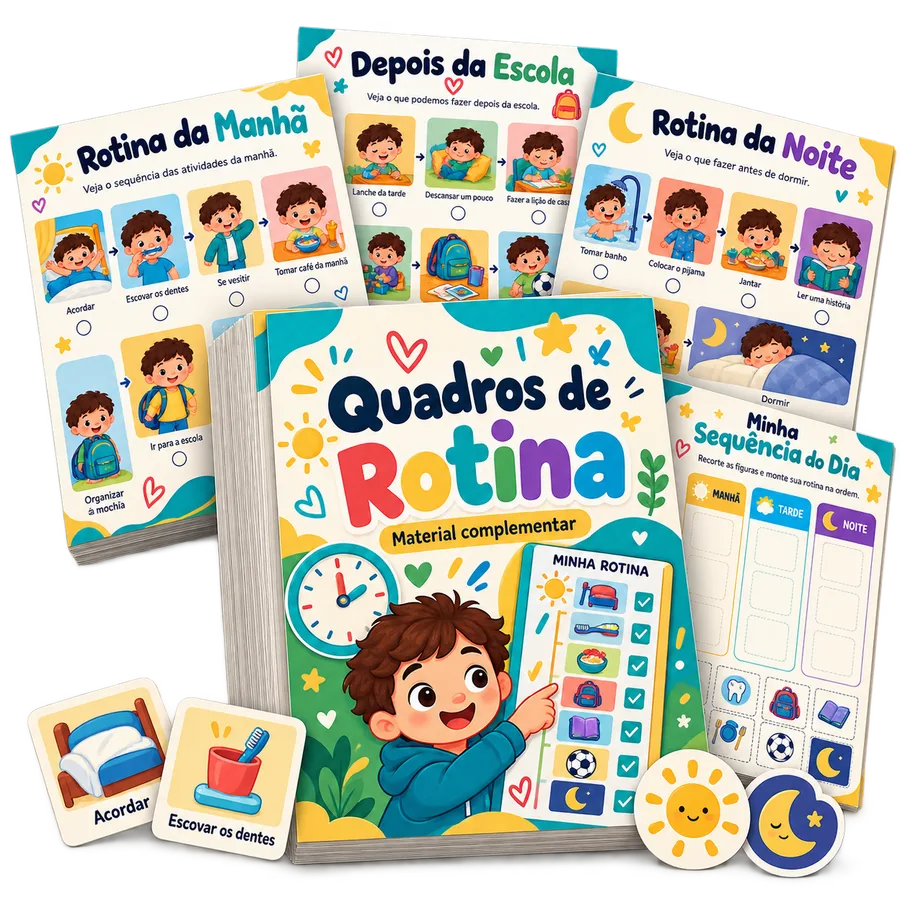 Mockup do bônus Quadros de Rotina